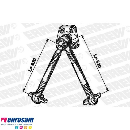 Trapezio di reazione L.622 Daf CF65/75/85 95XF XF95 pneumatico