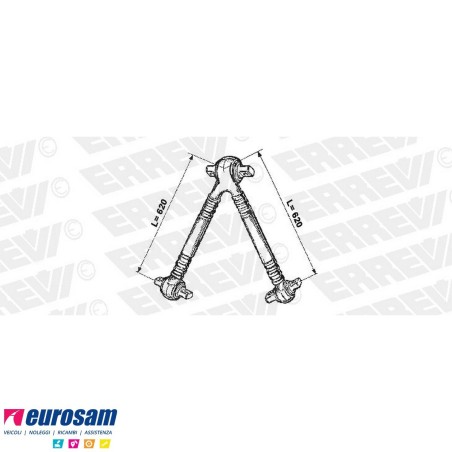 Trapezio di reazione L.620 Iveco Bus Cityclass pneumatico