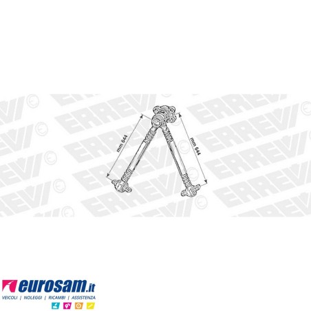 Trapezio di reazione L.644 Volvo FL10 FL12 F10 F12 F16 F7 FL7 FL16 N10 N12