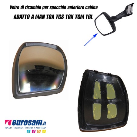 vetro per specchio frontale cabina man tga tgs tgx tgm tgl
