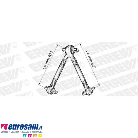 Trapezio di reazione L.627 Man TGA pneumatico
