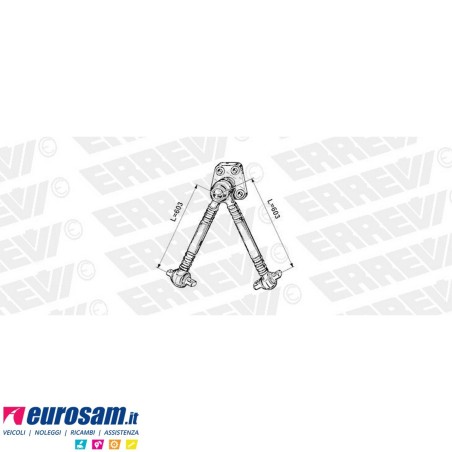 Trapezio di reazione L.602,7 Daf F95 CF75/85 F2500 F2300