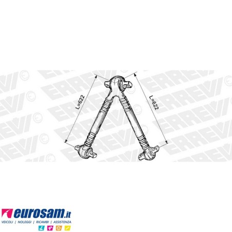 Trapezio di reazione L.622 Mercedes Actros Mp2 Mp3