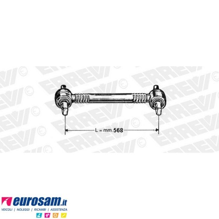 Barra di reazione L. 568 posteriore Scania 4 serie