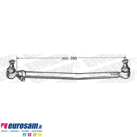 Tirante sterzo completo Iveco 165.24 175.17/.24 L.950