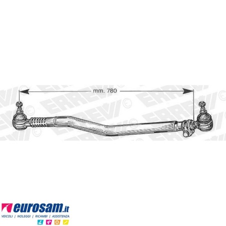 tirante sterzo completo nissan 35.08 35.09 35.095 eco t 100 lunghezza 780 mm