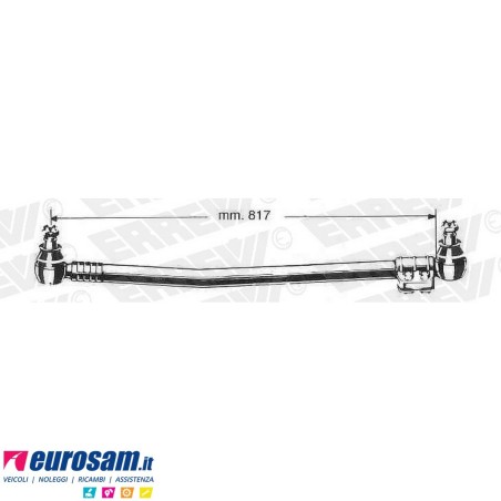Tirante sterzo completo Mercedes 1626S/32S 1919S/26S/32S 2026/32 2226/32S (6X2-6X4) - L.817