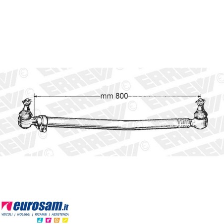 Tirante sterzo completo Mercedes NG L.800