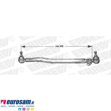 Tirante sterzo completo Man E2000 F2000 F90 L.955