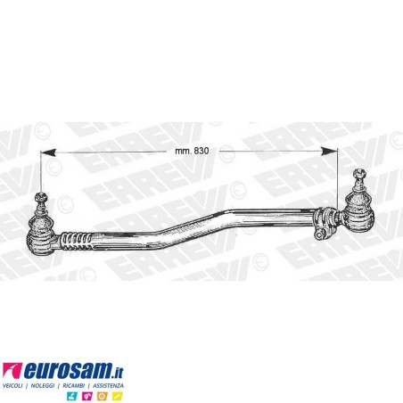 Tirante sterzo completo Mercedes Actros L.830