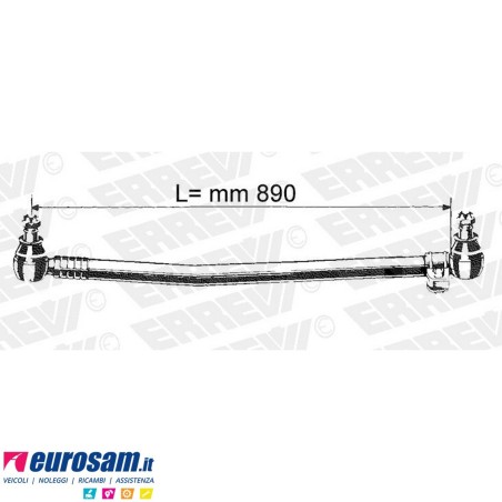 Tirante sterzo completo Man TGA TGS L.890