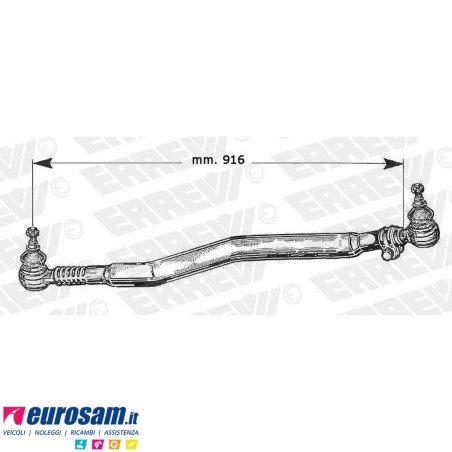 Tirante sterzo completo Iveco Eurocargo e Tector 95E 135E 100E 140E 150E L.916