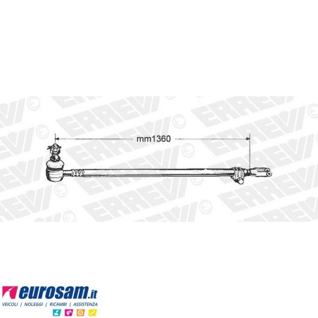 Tirante sterzo completo Iveco Eurotrakker L.1360