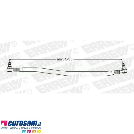 Tirante sterzo completo Man F2000 L.1750