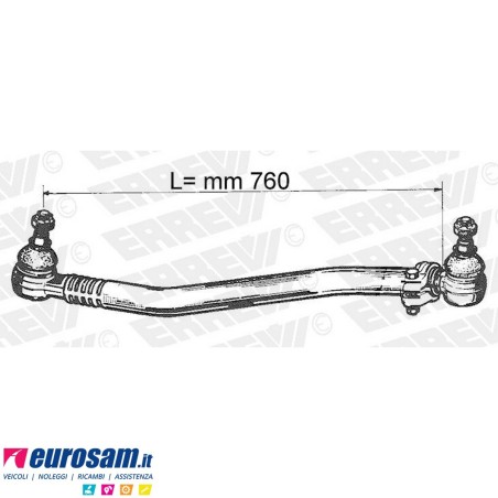 Tirante sterzo completo Volvo FL7/10/12 L.760