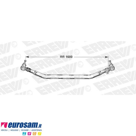 Tirante sterzo completo Renault Premium L.1680