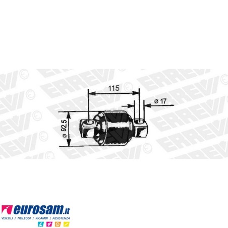 Kit revisione trapezio barra reazione D.92,5 F.17 L.115/150 Scania 4 serie