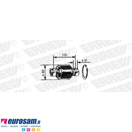 Kit revisione trapezio barra reazione D.67 F.17 L.115/147 Scania 4 serie P/G/R/T