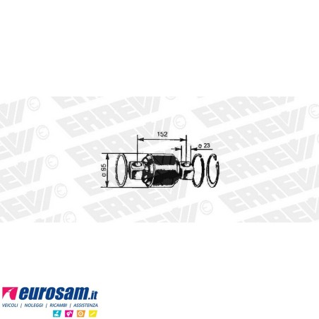Kit revisione trapezio barra reazione D.95 F.23 L.152/190 Man F90/2000 bus HOCL/R - Skd 24350 - 400 hocln