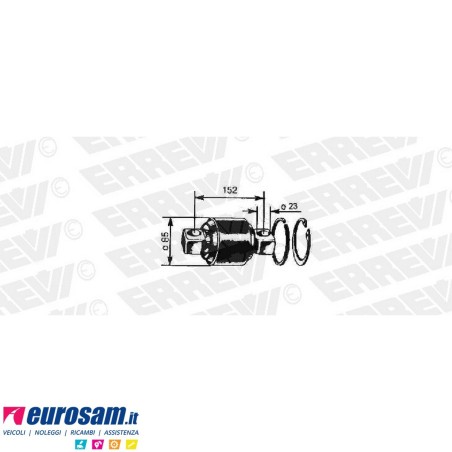 Kit revisione barra reazione D.85 F.23 L.152/180 Daf CF65 CF75 CF85