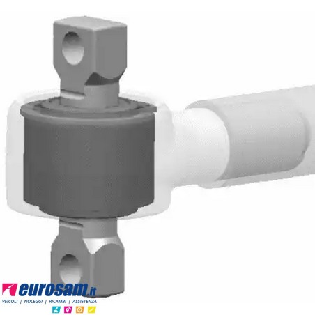 Silentblock trapezio barra reazione D.75 F.25 L.152/196 Mercedes Actros Mp1/2 Atego I e II Axor II