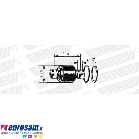 Kit revisione trapezio barra reazione D.75 F.17 L.115/150 Scania 4 serie