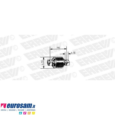 Kit revisione trapezio barra reazione D.70 F.19 L.115/152 Scania P/G/R/T