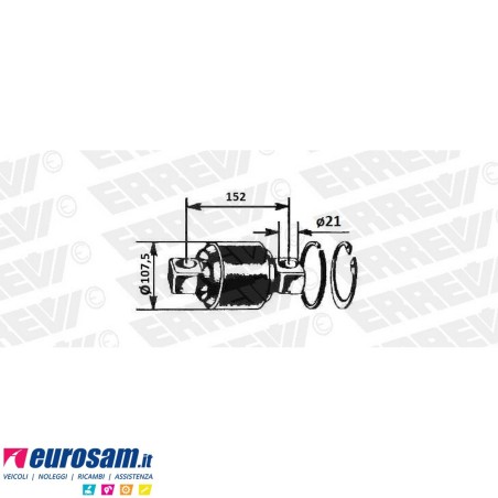 Kit revisione trapezio barra reazione D.107,5 F.21 L.152/180 Mercedes SK NG