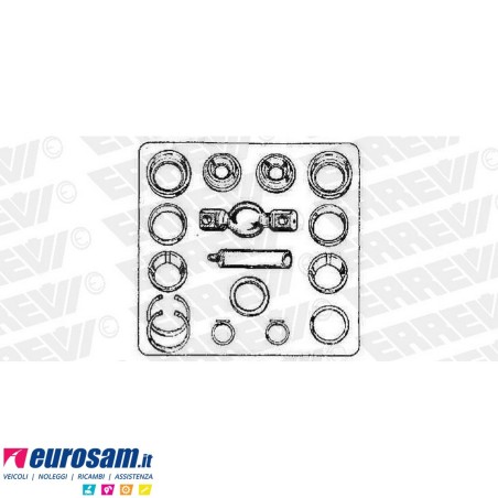 Kit revisione barra reazione D.80 L.145/160 Daf 65/75/85 CF 95XF XF95