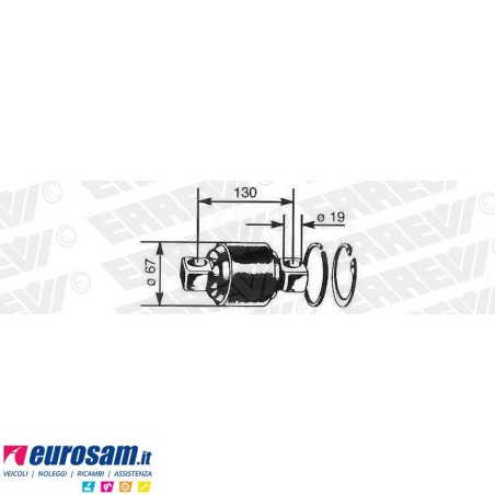 Silentblock barra reazione D.67 F.19 L.130/164 Daf  Cf75/85 F75/85