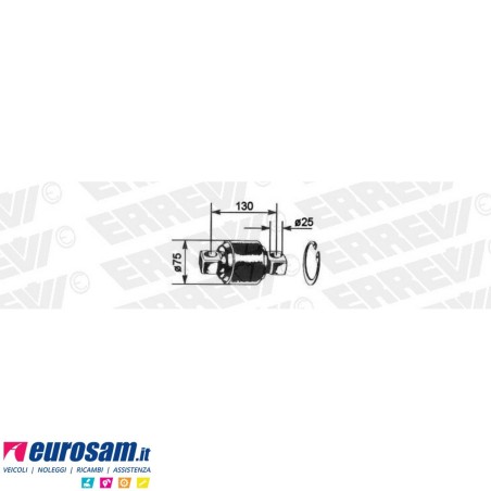 Kit revisione trapezio barra reazione D.75 F.25 L.130/175 Mercedes Actros Mp2/3 Atego
