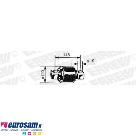 Silentblock trapezio barra reazione D.120 F.19 L.145/180 Scania 3/4 serie