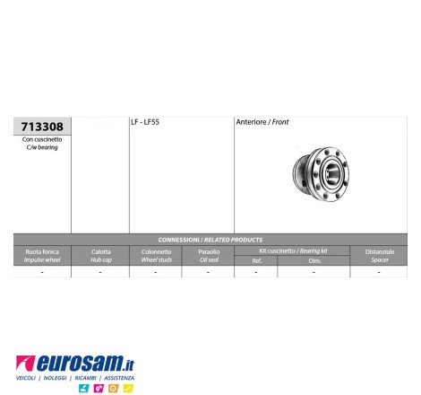 Mozzo ruota anteriore con...