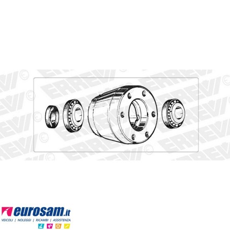 Kit mozzo ruota anteriore IVECO DAILY NEW DAILY 35.12 45.12 49.12 con cuscinetti