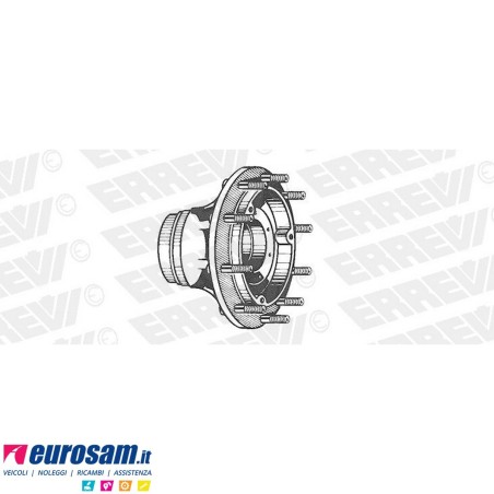 Mozzo ruota anteriore nudo Iveco 190.24/.26 190.30/38 Turbostar 190.33/.36/.42/.48 330.26/.30/.35 con colonnette