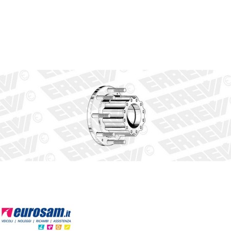Mozzo ruota posteriore nudo Iveco Eurocargo 120/150/170/260E15/E18/E21/E23 con colonnette
