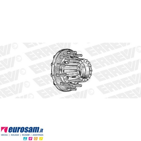 Mozzo ruota posteriore nudo Iveco Eurotech Eurostar con colonnette