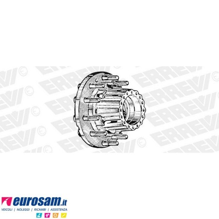 Kit Mozzo ruota posteriore Iveco Eurotech Eurostar Stralis Cursor con cuscinetti paraoli colonnette