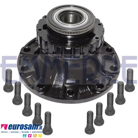 Mozzo ruota anteriore Volvo FM7/9/10/12 FH12/16 FL6 con cuscinetto Oe quality e paraolio