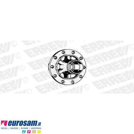 Mozzo ruota nudo assale Bpw O/cava 11 Ton calotta m125x3