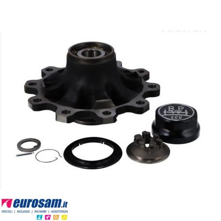 Mozzo ruota assale Bpw sistema Eco Maxx 6,5-9 ton serie HS HZ SKHS - SH - SKH calotta int. M125x2 con cuscinetto OE quality