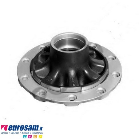 Mozzo ruota con cuscinetti e calotta Oe quality assale Bpw 6,5-9 Ton serie HS HZ sistema convenzionale H. centr. Cerchi mm. 22 c
