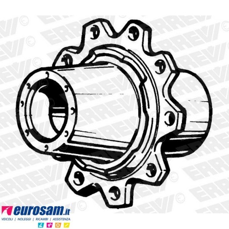 Mozzo ruota nudo rimorchio Cardi ruote gemellate massa frenante mm 180/200