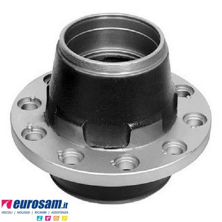Mozzo ruota nudo assale Bpw sistema convenzionale 10-12 ton serie K calotta m125x2 10 fori