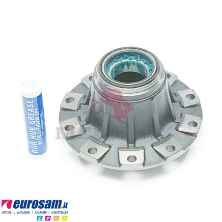 Mozzo ruota completo assale Meritor R.o.r. autosterzanti serie TM con cuscinetti e calotta oe quality