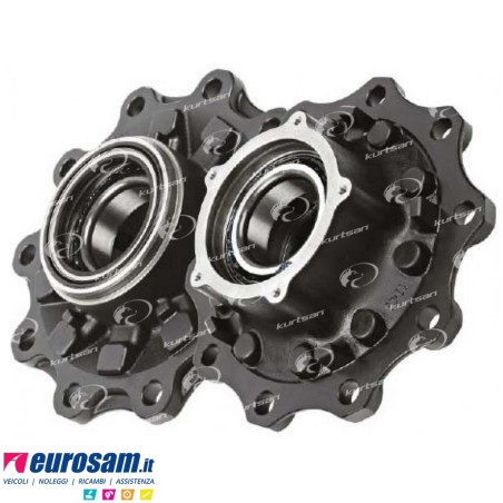 Mozzo ruota completo assale Meritor R.o.r. serie TA TC con cuscinetti e calotta Oe quality
