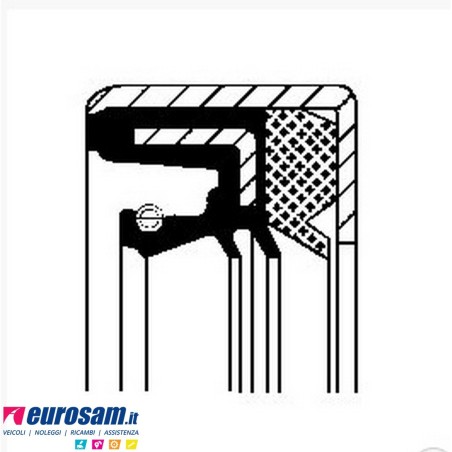 Paraolio interno mozzo 157,5x120x20 rimorchio Bpw