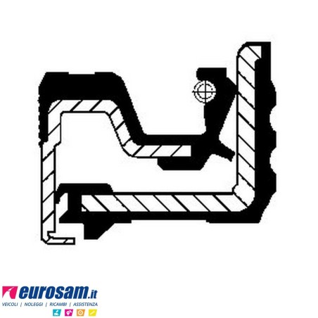 Paraolio esterno mozzo posteriore 155x114x15 Iveco Eurocargo in Viton