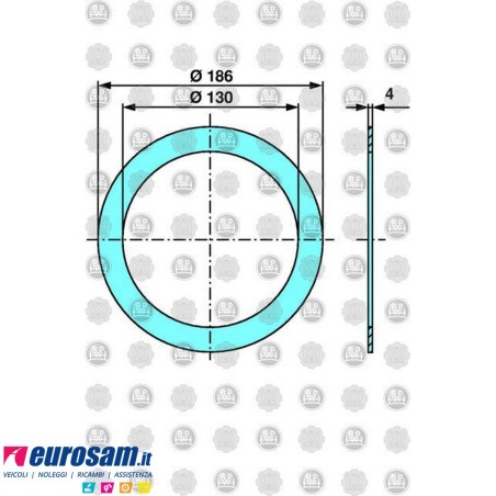 Guarnizione paraolio interna in nylon assale Bpw