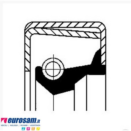 Paraolio interno mozzo anteriore in Viton 110x80x13 Iveco Eurocargo